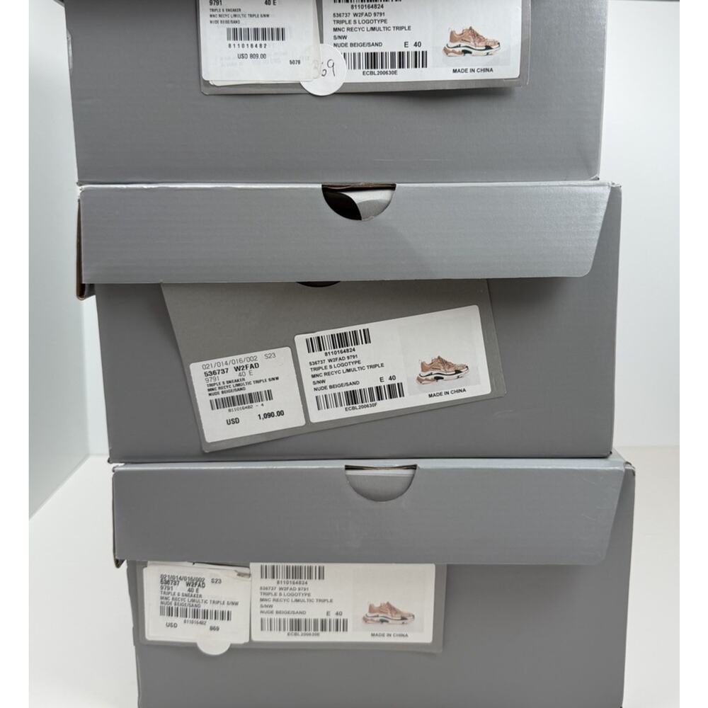 Size 40EU/7US- Balenciaga Triple S Sneaker Nude Beige🦂 NEW/RETAIL $1.1K! - Picture 8 of 10